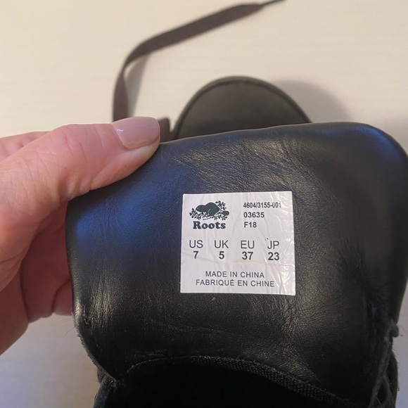 Roots Rideau Mid winter Sneakers Black Leather - Picture 10 of 11